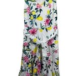 Talbots RSVP Dress Women 2P Lively Lemon Floral Fit & Flare Midi Tank Preppy White Size 2 Photo 0
