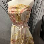 🌸ZOOTY PASTEL PRINTED STRAPLESS MIDI DRESS SIZE MEDIUM🌸 White Photo 1
