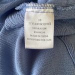 Adrienne Vittadini women's size 3X light blue short sleeve flowy tie front top Photo 7