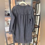 Madewell  Denim long sleeve mini dress Patch Pocket Popover Shirt charcoal dark Photo 3