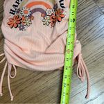 Zoe & Liv | Ribbed Graphic Side Tie Hippie Boho Tank Top Size S Photo 11