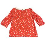 Disney LC Lauren Conrad Mickey Mouse Polka Dot Blouse Red Size M Photo 1