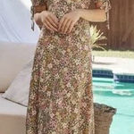 Anthropologie Lost + Wander Women's Floral Getaway Island Midi Dress, S Photo 0