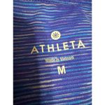Athleta  Women Blue Purple Low Rise Capri Yoga Workout Athletic Leggings Pants M Photo 3
