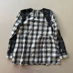 ZARA  Plaid Lace Ruffled Top Photo 4