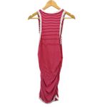 Daily Practice Day Trip Ruffled Mini Dress Striped Ruched Tank Lace Trim Large Red Photo 7