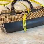 Longaberger  Homestead Checked Plaid Shoulder bag Purse tan black double handle Photo 5