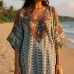 Johnny Was  Silk Paisley Tunic Top Women’s Size Large Photo 0