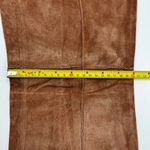 Arden B . Suede Leather Split Flare Pants Whipstitch Details Boho Y2K Photo 6