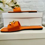 Boutique Orange Chain Sandals Photo 4