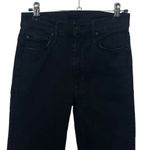 MOTHER Insider Crop Step Fray Jeans Not Guilty Black Women’s Size 25 Raw Hem Photo 2