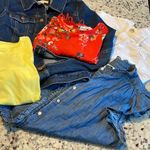 Loft Bundle of 7 Womens Blouse T-Shirt Denim Jacket Pants Assorted Color Small Photo 2