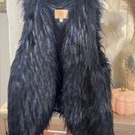 Skies Are Blue  navy fur vest Photo 1