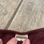 Alphalete  Women's Burgundy V-Neck Crop Top Photo 1