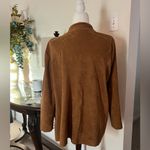 Karen Kane Waterfall Draped Jacket, Faux Suede Tank, Size XL, Brown, L72558 Photo 3