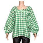 EMERSON FRY Lucy Blouse, Meadow Check, Large White Photo 9