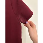 FIGS Top Womens Small Casma Three Pocket Scrub Burgundy V-Neck Short Sleeve Photo 5