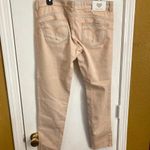 NEW Twin Set women's 31 light orange ankle zip stretchy skinny jeans 32x30 NWOT Photo 3