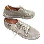 Vans CANVAS GRAY BLUE WHITE Women's SKATE LEATHER TRIM Sneakers 9 Photo 0