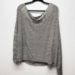 Free People Alana Sweater Womens Large Off Shoulder Slouchy Linen Cotton Boho Photo 0