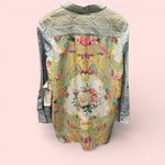 Beautiful NWT Aratta Silent Journey chambray floral gold embroidery boho shirt Pink Photo 3