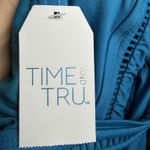 Time & Tru Womens Aqua Tankini Swim Top L 12-14 Adjustable Removable Cups Beach Photo 10
