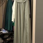 Lulus Heavenly Hues Sage Brush Maxi Dress Green Photo 1