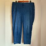 Chico's Chico’s Medium Dark Wash Pull On Elastic Waist Straight Leg Ankle Jeans 3R 16R Photo 1