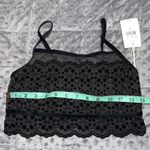 Jasmine & Ginger  medium black bralette velvet floral sheer adjustable new NWT Photo 6