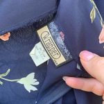 Vintage 90s Wrapper floral bud mini skirt navy pink 11/12 Blue Size M Photo 2