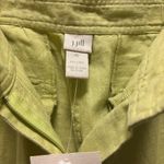 J.Jill Womens Wide leg Light Green Linen Pants Size 10 Photo 3