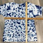 J.Crew Tie Dye Scoop Neck Pocket Tee Shirt Blue White Small Photo 10