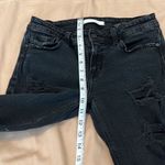 Eunina  size 7 junior black distressed skinny jeans these are dark black EUC Photo 7