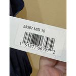 NWT IEENA Mac Duggal Plunge Neck Long Sleeve Satin Gown in Midnight Size 10 Blue Photo 9