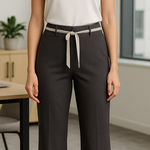 Vera Wang Simply Vera  Charcoal Gray Wide Leg Pants Size 10 Photo 0