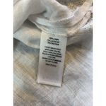 Saint Tropez West Saint Tropez‎ West White 100% Linen Silver Embroidered Tunic Top Size Large Photo 6