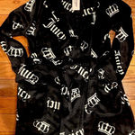 Juicy Couture  NWT luxurious BLACK&WHITE /ICONIC jc CROWN LOGO plush robe S/M Photo 7