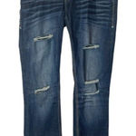 COOGI  Blue Medium Wash Distressed Rhinestone‎ Accent Straight Leg Jeans 11/12 Photo 0
