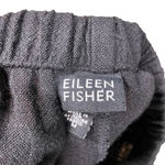 Eileen Fisher Vintage Black Linen Blend Straight Tapered Pants Size Medium Photo 6