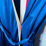 Vintage Tom Bezduda Womens Robe Blue Stripes Small Nylon Made USA House Coat u Size undefined Photo 3