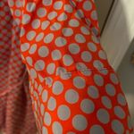 Gap Maternity Orange & Gray Blouse 3/4 sleeve. Back tie. Photo 5