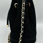 Henri Bendel  Black Sparkle Bucket Bag Gold Chain Strap Photo 3