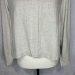 Eileen Fisher Tan One-Button Shirt Jacket Linen Rayon Blend Sz Petite Small PS Photo 2