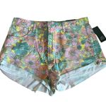 Wild Fable Women's Multicolor Floral Print High Rise Jean Shorts - Size 14 -NWT Photo 0