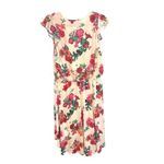 EXPRESS White Pink Floral Flutter Formal Casual Dress Size Large Photo 3