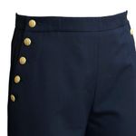 Sézane  Marino Wool-Blend Wide Leg Cropped Pants, Navy, FR46/US14 Photo 3