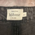 Böhme Raelynn Denim Shorts Size 31‎ Black Distressed Frayed Hem High Rise New Photo 2