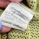 Gudrun Sjödén Open Knit Floral Dress Green Short Sleeve Scoop Neck Size Medium Photo 11