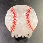 Baseball Hair Claw/ Clip White Photo 0
