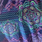 Alice & Trixie  sz L Womens 100% Silk Multicolor Floral Chevron Maxi Dress Boho Photo 10